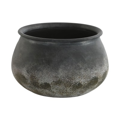 Vase Home ESPRIT Gris Terre cuite Oriental 27 x 27 x 16,5 cm