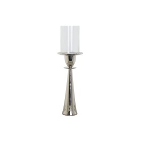 Candleholder DKD Home Decor Silver Aluminium Crystal 14 x 14 x 48 cm