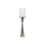 Candleholder DKD Home Decor Silver Aluminium Crystal 14 x 14 x 48 cm