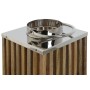 Bougeoir DKD Home Decor Marron Naturel Verre Bois de manguier 21 x 21 x 25 cm (2 Pièces)