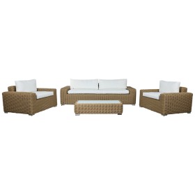 Garden furniture Home ESPRIT White Brown Beige Light brown 248 x 85 x 80 cm 222 x 85 x 80 cm (4 Pieces)