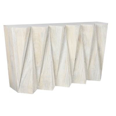 Console Home ESPRIT Jaune Beige Bois de manguier 150 x 35 x 80 cm