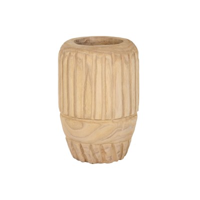 Vase Home ESPRIT Natural Paolownia wood 29 x 29 x 42 cm
