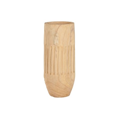Planter Home ESPRIT Natural Paolownia wood 32 x 32 x 69 cm