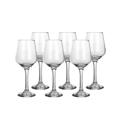 Set de verres à vin Home ESPRIT Transparent Verre 265 ml (6 Unités)