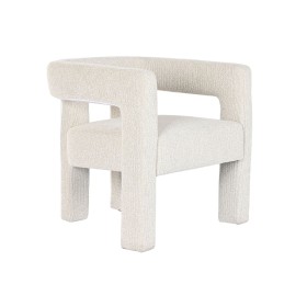 Siège Home ESPRIT Blanc Polyester Bois 67 X 61,5 X 67,5 CM