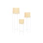 Planter Home ESPRIT White Natural Metal Bamboo 31 x 31 x 103 cm (3 Pieces)