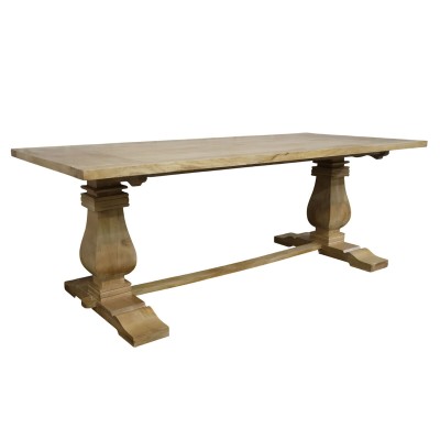Dining Table Home ESPRIT Natural Wood Mango wood 215 x 100 x 76 cm