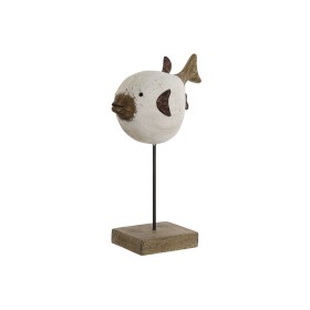 Figurine Décorative Home ESPRIT Blanc Naturel Poisson 17 x 8 x 27,3 cm