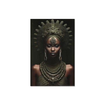 Cadre Home ESPRIT Noir Vert Imprimé 100 x 4 x 150 cm