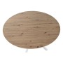 Dining Table Home ESPRIT White Brown Iron MDF Wood 120 x 120 x 75 cm