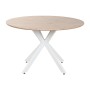 Dining Table Home ESPRIT White Brown Iron MDF Wood 120 x 120 x 75 cm