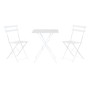 Table set with 2 chairs Home ESPRIT White 60 x 60 x 71 cm