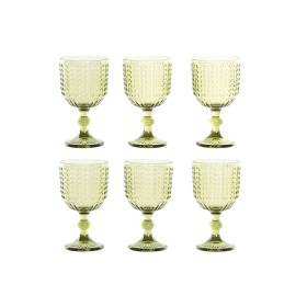 Set of cups Home ESPRIT Green Crystal 380 ml (6 Units)