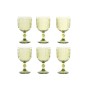 Set of cups Home ESPRIT Green Crystal 380 ml (6 Units)