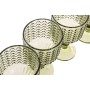 Set of cups Home ESPRIT Green Crystal 380 ml (6 Units)