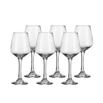 Wine glass set Home ESPRIT Transparent Crystal 360 ml (6 Units)
