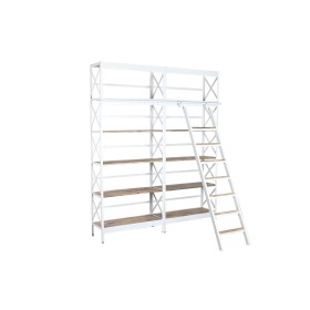 Shelves Home ESPRIT White Natural Metal Mango wood 180 x 35 x 220 cm