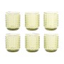 Set de Verres Home ESPRIT Vert Verre Avec relief 275 ml (6 Unités)