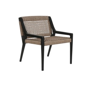 Siège Home ESPRIT Noir Teck Fibre synthétique 65 X 62 X 72 CM
