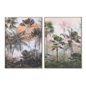 Cadre DKD Home Decor 103 x 4,5 x 143 cm 104 x 4,5 x 143,5 cm Palmiers Tropical (2 Unités)