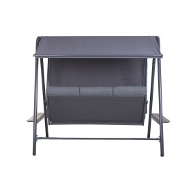 Bench Home ESPRIT Brown Dark grey Steel Polywood 215 X 120 X 180 CM