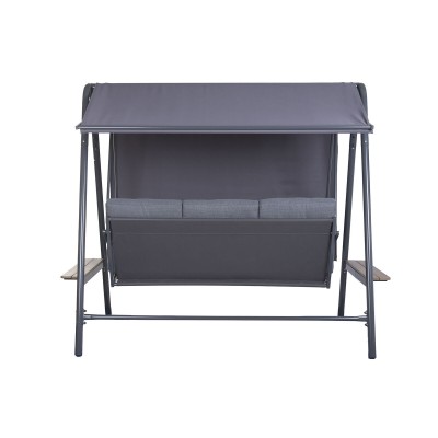 Bench Home ESPRIT Brown Dark grey Steel Polywood 215 X 120 X 180 CM