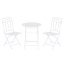 Table set with 2 chairs Home ESPRIT White Iron 60 x 60 x 70 cm