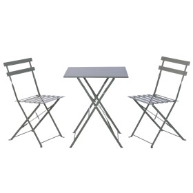 Table set with 2 chairs Home ESPRIT Green Metal 60 x 60 x 71 cm