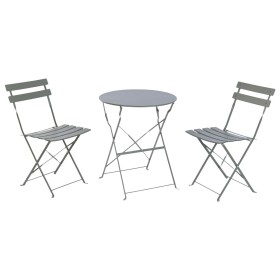 Table set with 2 chairs Home ESPRIT Green Metal 60 x 60 x 71 cm