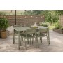 Table set with 4 chairs Home ESPRIT Green polypropylene Iron 140 x 70 x 75 cm