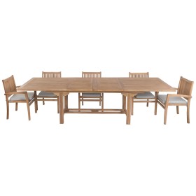 Ensemble Table + Chaises Home ESPRIT Teck 210 X 100 X 76 CM