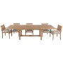 Table set with chairs Home ESPRIT Teak 210 X 100 X 76 CM