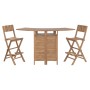 Ensemble Table + 2 Chaises Home ESPRIT Teck 95 X 70 X 108 CM