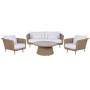 Garden sofa Home ESPRIT White Natural 188 X 89 X 65 CM