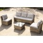 Garden sofa Home ESPRIT Brown Light brown 215 X 90 X 75 CM