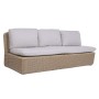 Garden sofa Home ESPRIT Brown Light brown 215 X 90 X 75 CM