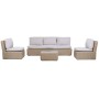 Garden sofa Home ESPRIT Brown Light brown 215 X 90 X 75 CM