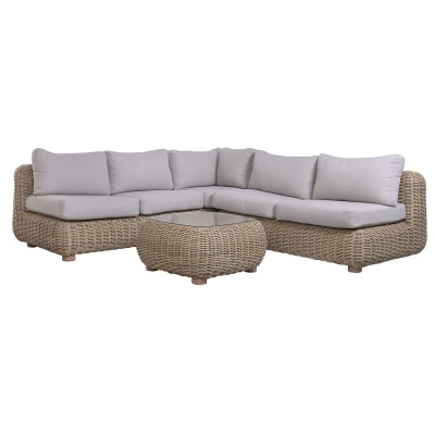 Canapé de jardin Home ESPRIT Marron Gris 243 X 259 X 69 CM