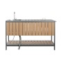 Meuble de cuisine Home ESPRIT Gris Naturel 236 x 50 x 91 cm