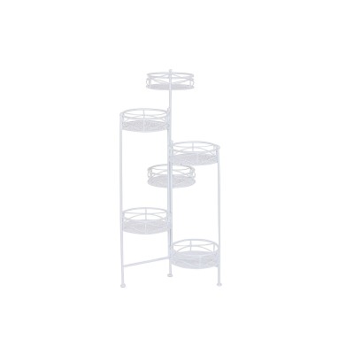 Cache-pot Home ESPRIT Blanc Fer 23 x 23 x 102 cm