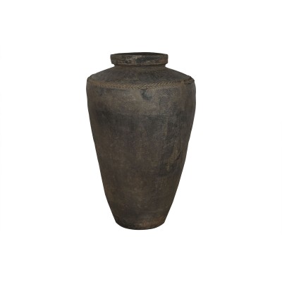 Vase Home ESPRIT Noir Céramique Terre cuite Pièce unique 76 x 76 x 96 cm