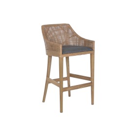 Tabouret Home ESPRIT Marron Gris Rotin 51 X 52 X 100 CM