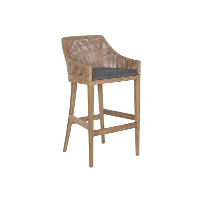 Tabouret Home ESPRIT Marron Gris Rotin 51 X 52 X 100 CM
