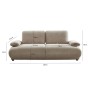 Canapé Home ESPRIT Beige Urbaine 220 x 111 x 85 cm