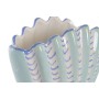 Vase Home ESPRIT Bleu ciel Grès Coquillage méditerranéen 22 X 11,3 X 15 CM