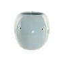 Vase Home ESPRIT Blanc Bleu ciel Grès méditerranéen 24 x 14 x 14 cm