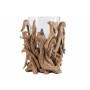 Vase Home ESPRIT Marron Verre Teck Naturel 40 x 40 x 50 cm
