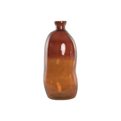 Vase Home ESPRIT Ambre Bicolore Cristal recyclé Colonial 33 x 33 x 74 cm