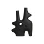 Vase Home ESPRIT Black Aluminium Abstract Modern 30 x 5 x 40 cm